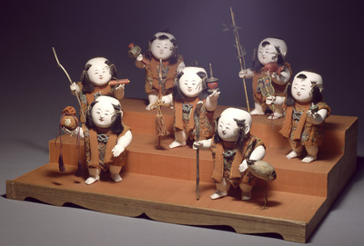 Young Boys Representing the Seven Gods of Fortune; Gosho Dolls Image