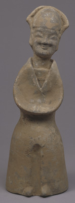 Figurine of Standing Woman in Gray Earthenware Image