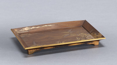 Incense Tray with Ferns and Dwarf Bamboo (Provenance: Inaba Clan of the Yodo Domain) Image