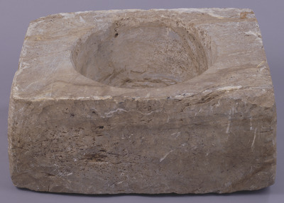 Stone Container for Cinerary Urn with Three-color Glaze Image