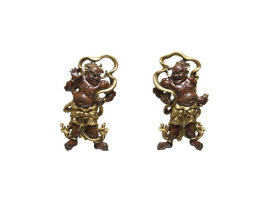 Set of Sword Fittings with Design of Guardian Kings Image