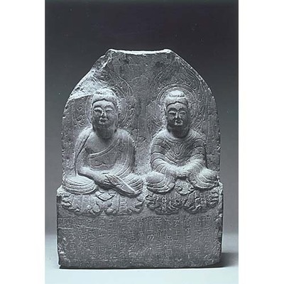 Two Seated Buddhas Image