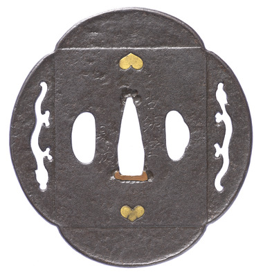 Tsuba (Sword Guard) with Animals in Openwork Inscription of Furuganedo Noritsugu Image