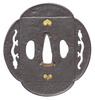 Tsuba (Sword Guard) with Animals in Openwork Inscription of Furuganedo Noritsugu Image