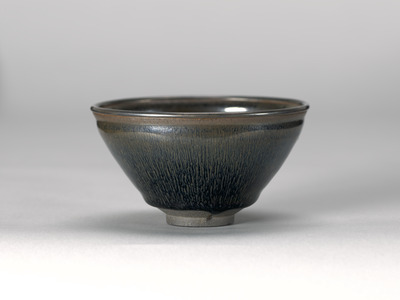 Jian Hare's Fur Tenmoku Tea Bowl in Black Glaze Image