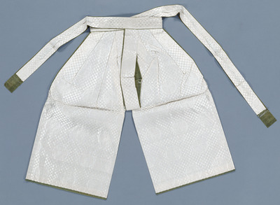 Ue-no-Hakama (Trousers) of the Emperor Reigen in White Hailstone Pattern Weave Image