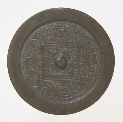 Mirror with TLV Pattern and Four Deities Image