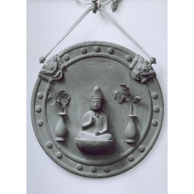 Hanging Buddhist Relief of Seikannon (Avalokitesvara) Image