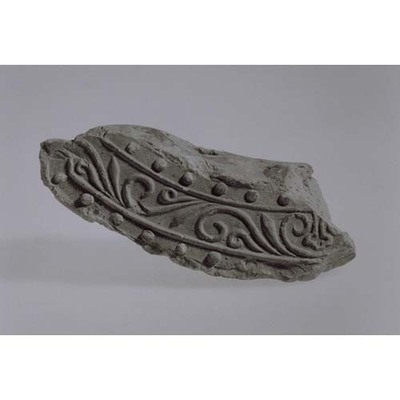 Fragment of Flat Eaves Tile with Arabesque Design Excavated from Yakushi-ji Temple Image