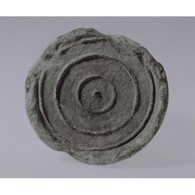 Round Eaves Tile with Three Concentric Circles Excavated from Heijo Palace Image