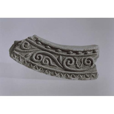 Fragment of Flat Eaves Tile with Arabesque Design Excavated from Daikandai-ji Temple Image