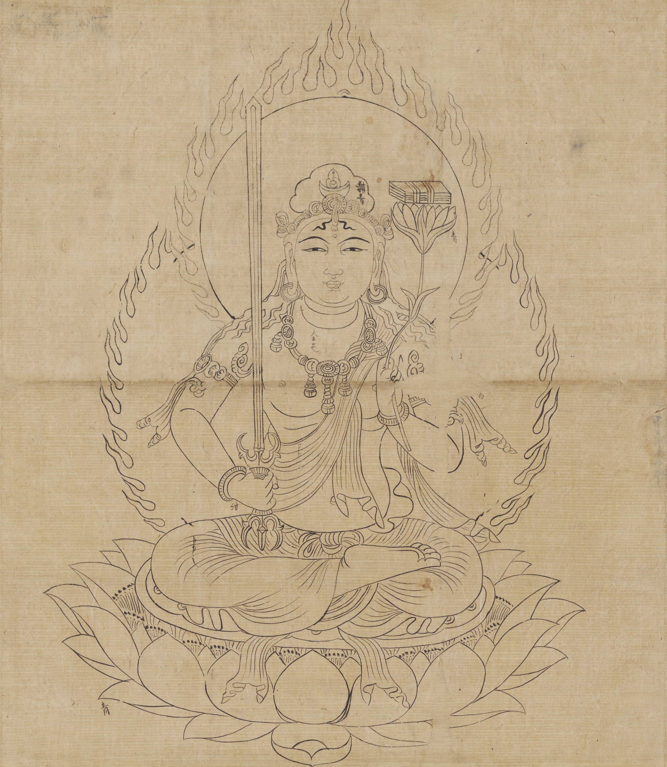 文殊菩薩図像 画像