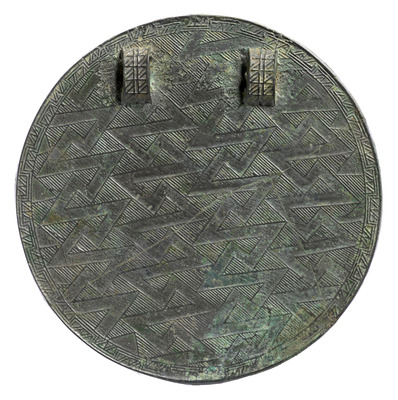 Mirror with a Pair of Cords and Zigzag Pattern Image