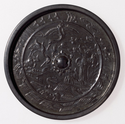 Mirror with Horai (Penglai) Motif Image