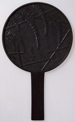 Hand Mirror with Wisteria Trellis Image