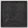 Square Mirror with Plum Tree Image