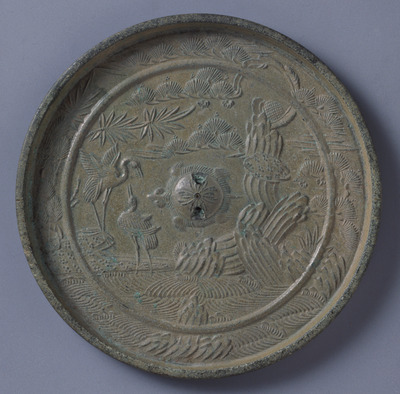 Mirror with Horai (Penglai) Motif Image