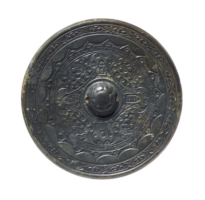 Mirror with Animal Faces and the Year Date 178 Image