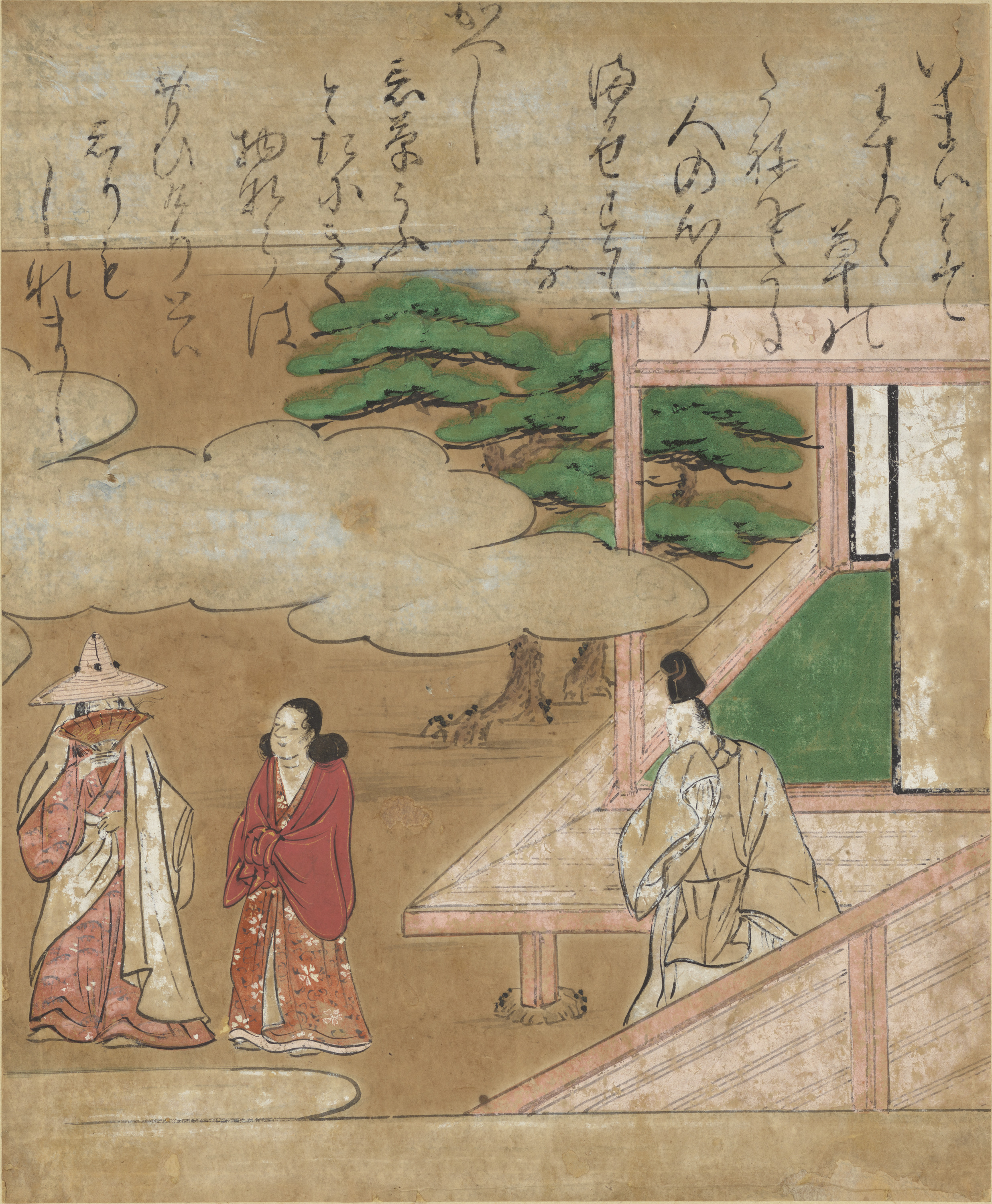 伊勢物語絵断簡（おのが世々） Image