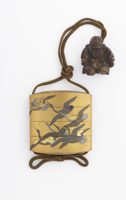 Inro with Cranes in Makie Image