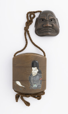 Inro with Fukurokuju (God of Wealth) in Mother-of-Pearl Inlay Image