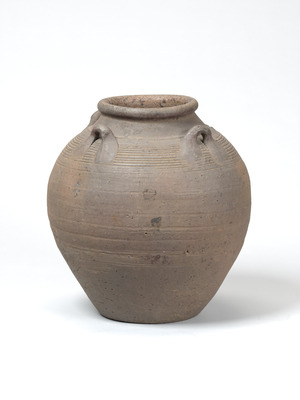 褐釉四耳壺 画像