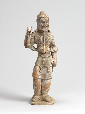 金彩武人俑 画像