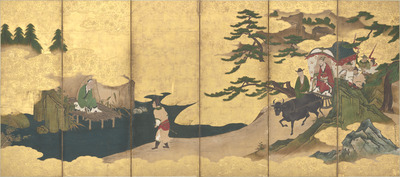 唐人物図屏風 画像