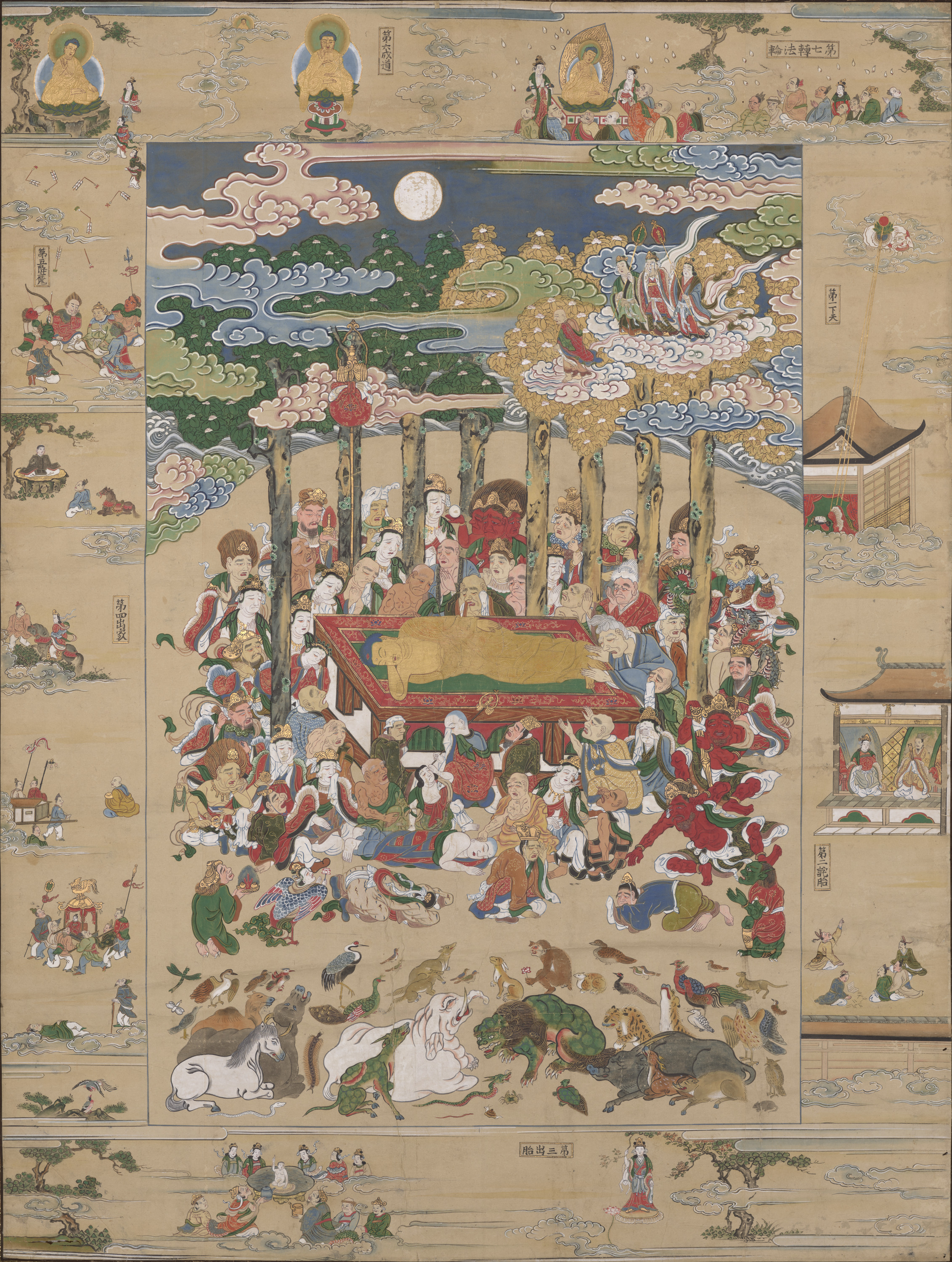 釈迦八相涅槃図 画像