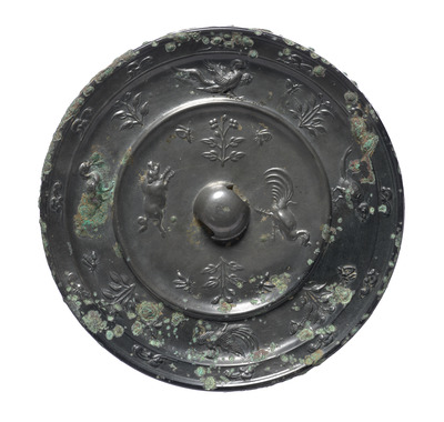 花枝禽獣鏡 画像