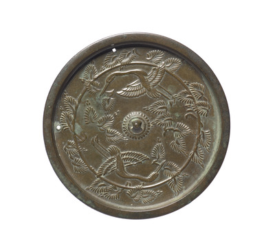 松喰鶴鏡（線刻千手観音鏡像） 画像