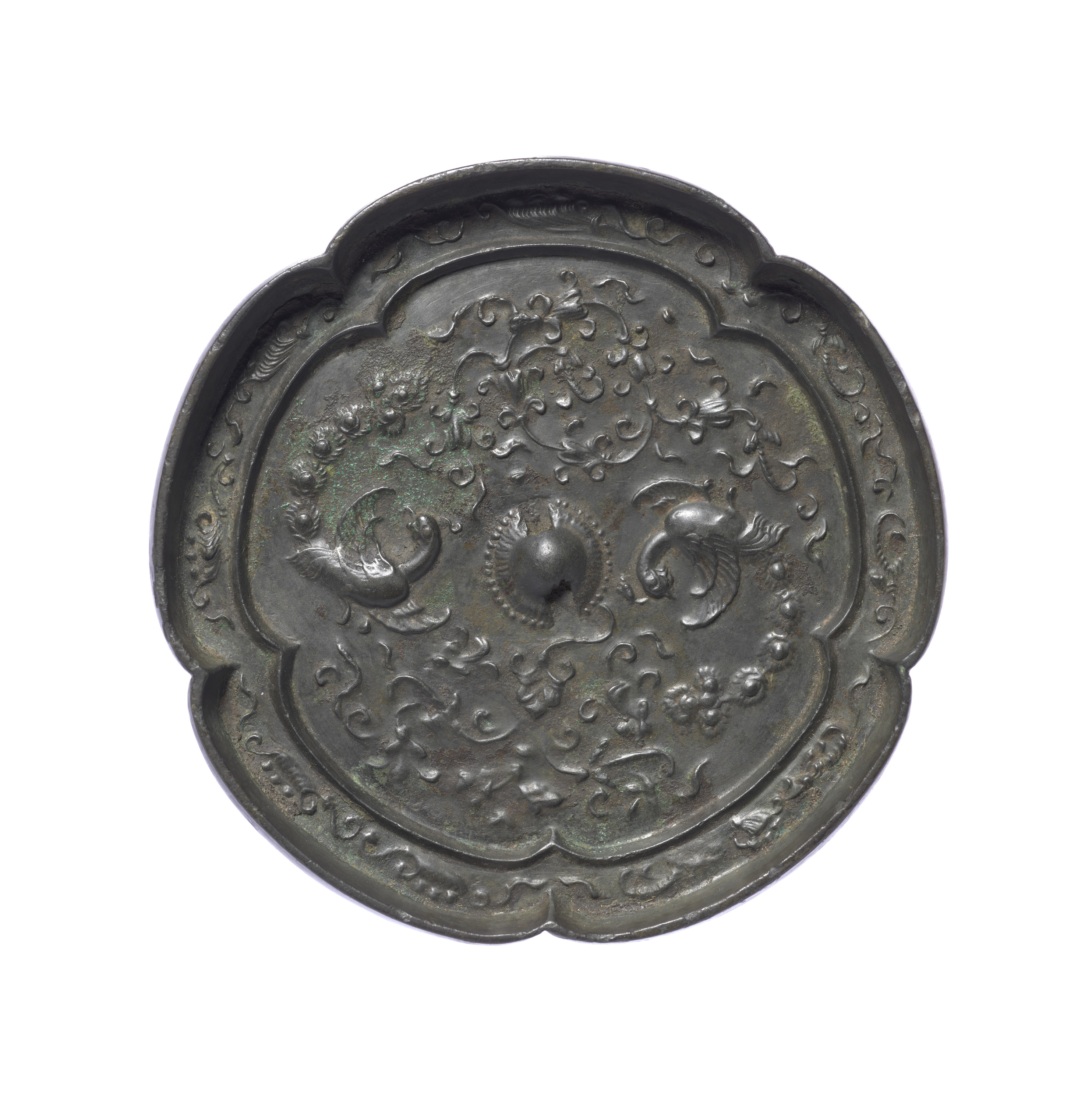 瑞花双鳳五花鏡 画像