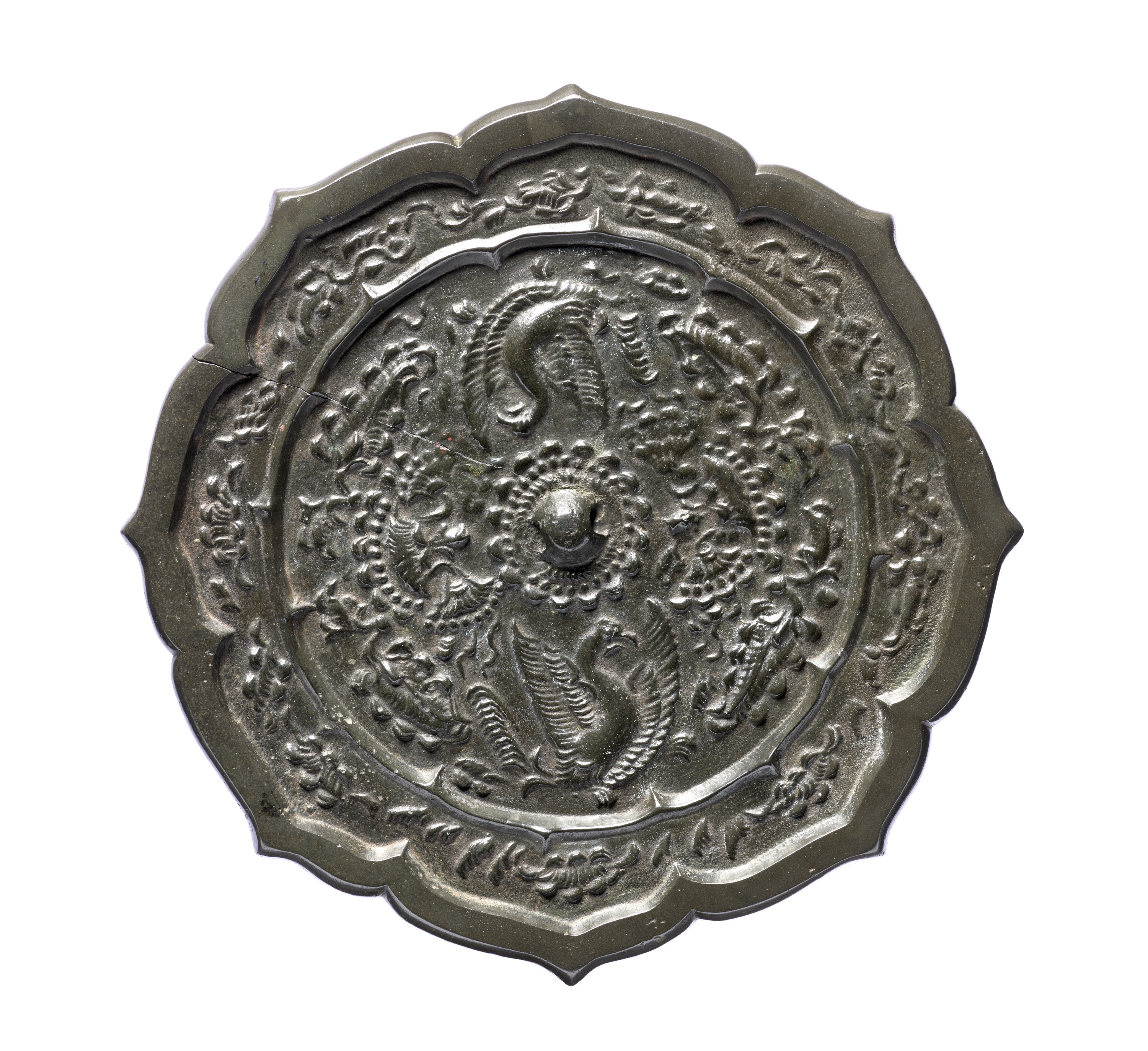 瑞花双鳳八稜鏡 画像