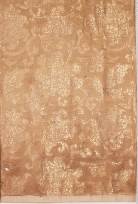 Cloth with Peonies Printed in Gold Image