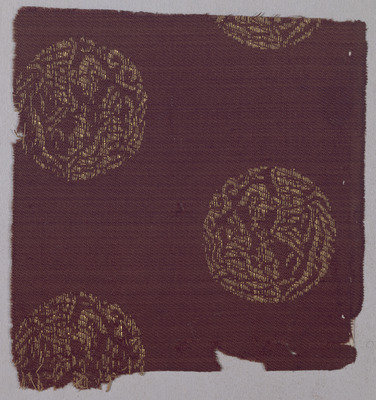 Kinran (Gold Brocade) Cloth with Phoenix Roundels (Known as Futari Shizuka Kinran) Image