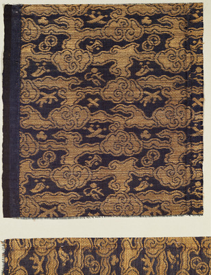 Kinran (Gold Brocade) Cloth with Clouds and Treasures, Known as "Anraku-an Kinran Image