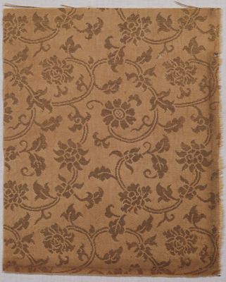 Kinran (Gold Brocade) Cloth with Double Vine Floral Arabesques, Known as "Higashiyama Gire Image