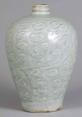 Vase with Incised Cloud Design Image