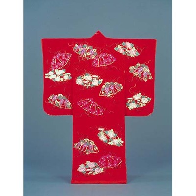 花笠文様刺繍振袖 画像