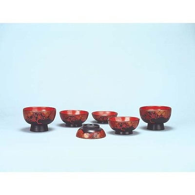 Bowls with Plums in Makie Image