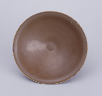 Honan Temmoku Bowl with Persimmon Glaze Image