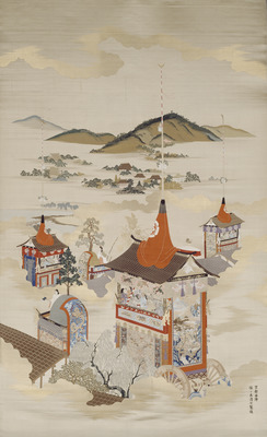 Wall Hanging with Scene of the Gion Festival Image